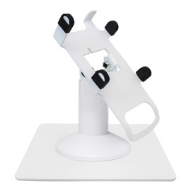 DCCStands Dejavoo Z3 / Z6 Low Profile Freestanding Swivel Stand with Square Plate (White) - Fits Dejavoo Z6 HW # v1.3
