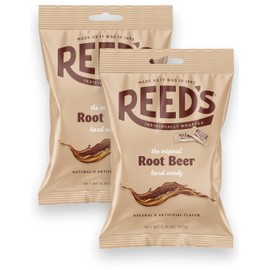 Reed’s Root Beer Candy, 6.25oz Bag (Pack of 2) Individually Wrapped Rootbeer Hard Candy, The Hampton Candy Company