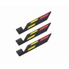 3x Black V Car Body Trunk Lid Sticker Badge Emblem