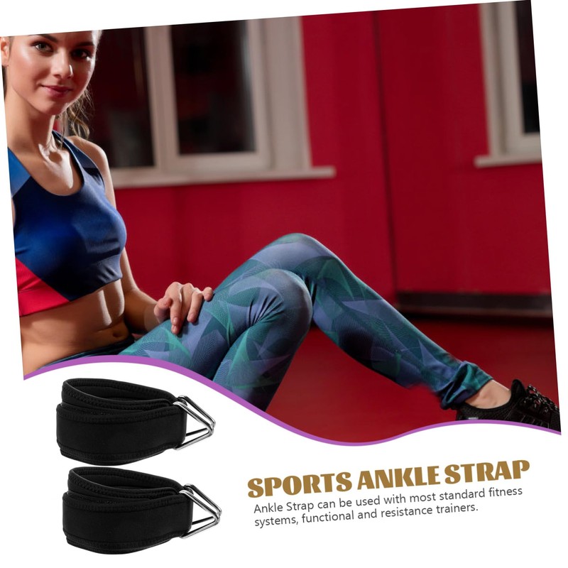 Totority 1Pair Fitness Ankle Straps for Cable Machines Gym Leg