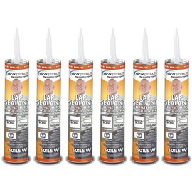 Dicor 501LSW-1, Lap Sealant Self-Leveling, White, 10.3 Ounce Tube (6)