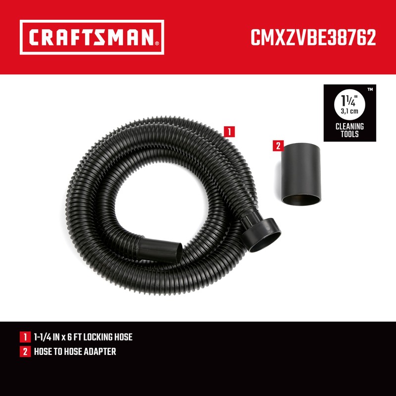 CRAFTSMAN CMXZVBE38762 1-1/4 in. x 6 ft. Friction Fit Wet