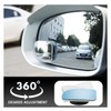 ZIMISI Fan-Shaped Car Blind Spot Mirror, 360° Rotate Frameless Rear