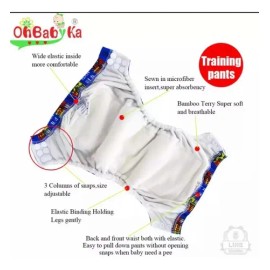 Calzón Entrenador De Tela Ecológico Oh Baby Ka Impermeable                                                                                            
