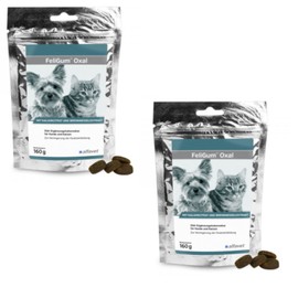 Alfavet FeliGum Oxal | Double Pack | 2 x 160g | Diet Supplementary Food for Cats and Small Dogs | Can Be Supportive in Reducing Oxalate Stone Formation