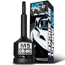 Aiourx 1/2" Drive M5 XZN Triple Square Spline Bit Socket, Metric Size, CR-MO