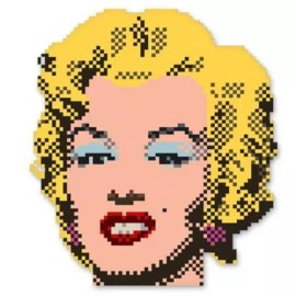 AK Wall Art Marilyn Monroe Pixelated Car Vinyl Sticker - SELECT SIZE - (A) X-Small: 2.5"