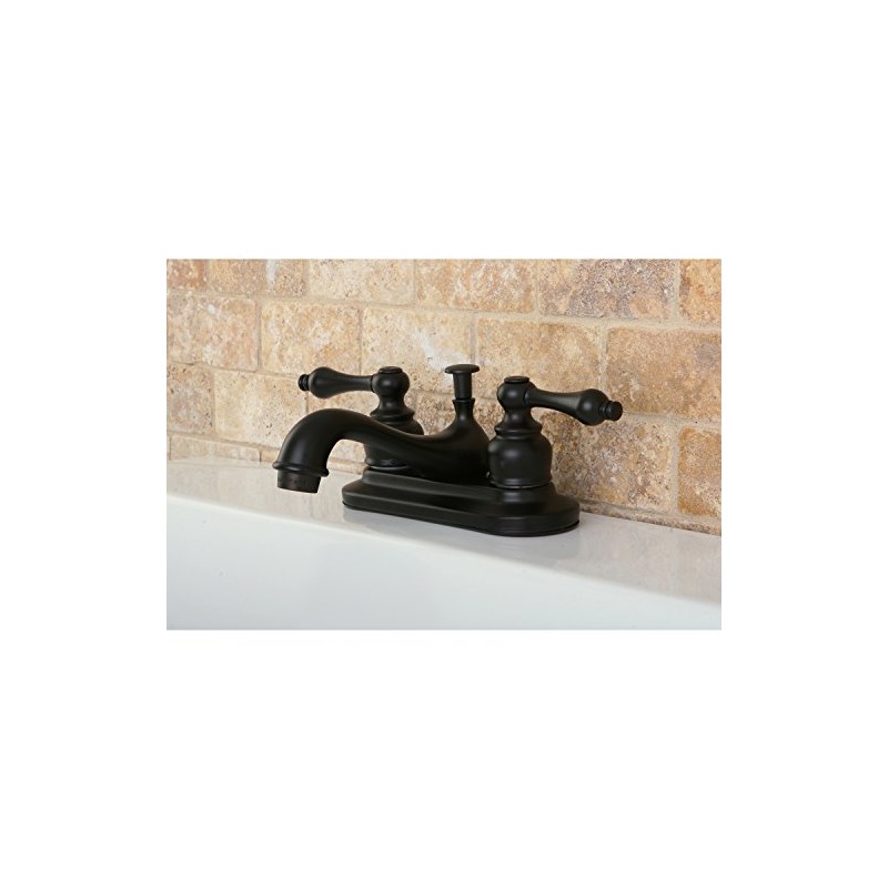 Kingston Brass KB605AL Restoration 4-Inch Centerset Lavatory Faucet with Metal