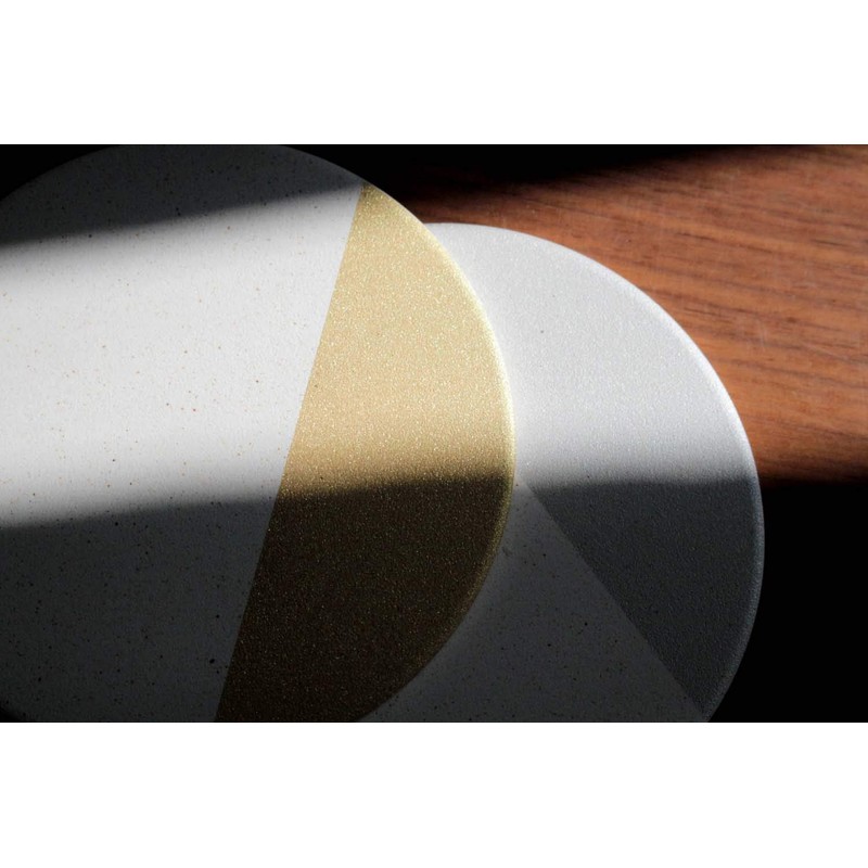 &NE NRS-034-GN Ceramic Diatomaceous Earth Coaster Silver