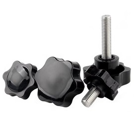 SYDARSYN Wing Screw Plastic Hexagonal Star Head Knurled Screw Grip Knobs Clamping Screw M6 x 16 mm (Pack of 10)