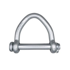 Mytee Products Web Sling Shackle - 6" w/Quick Pin, 23,500 lbs WLL, White Blue Zinc, for Recovery Straps, Auto Hauling, Towing
