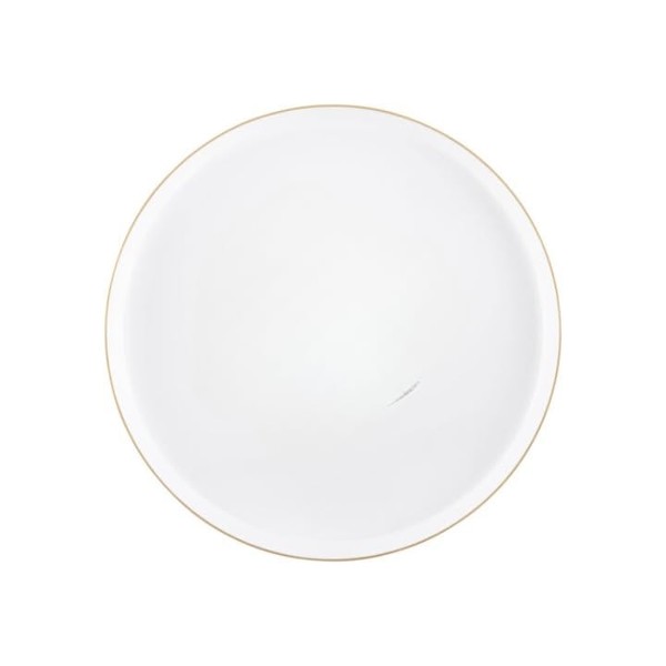 EcoQuality 8 inch White Salad Plates with Gold Rim –