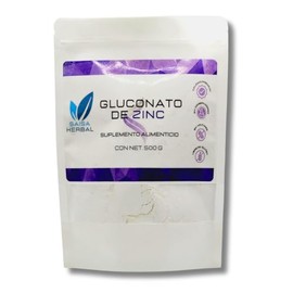 Gluconato de Zinc 100 Puro 500 g                                                                                                                      