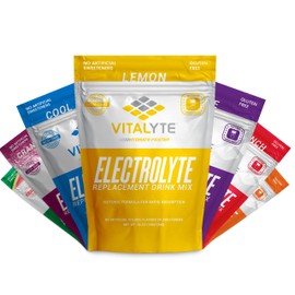 Vitalyte Vitalyte Electrolyte Powder Drink Mix, Isotonic Electrolyte Hydration Mix, Gluten Free Post Workout Powder Mix, Pack of 2, 35 oz. Each, Lemon Flavor