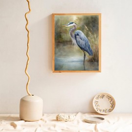 XTXGERL Paint by Numbers for Beginner Paint by Numbers Kits Heron Bird Painting by Numbers for Adults DIY Oil Painting Art Decor Kits Pre Printed, 16x20in No Frame