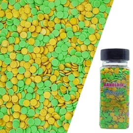 St. Patrick's Day Sequins Edible Funfetti Sprinkles Pastel Confetti Confetti Sequins Quin Sprinkles Carnival Sprinkles Decorating Perfect for Cakes,Cupcakes,Desserts Toppings 3OZ