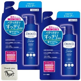 ロート製薬 デオコ スカルプケアシャンプー スウィートフローラルの香り 詰め替え 370ml 2個セット + Kunutonnオリジナルロゴ入りおまけ付