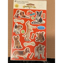 American Greetings Puppies 2 Designs 4 sheets (80 Stickers) *NEW/SEALED* p1