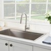 HOTIS Kitchen Sink Faucet Brushed Nickel with Pull Down Sprayer,