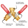 ZUVER Garden Hose Splitter 2-Way Heavy Duty Solid Brass Y