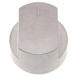 SPARES2GO Control Knob Switch & Shaft for Stoves 61EDO 61EHDO BL ST WH Oven Cooker Hob (Silver)