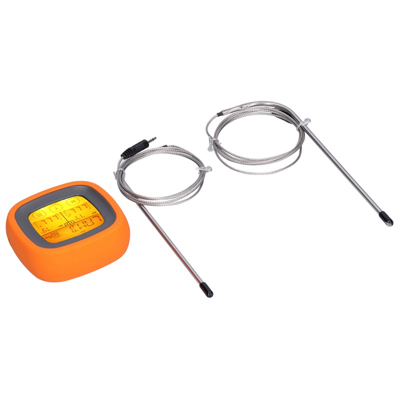 Barbecue Oven Thermometer Dual Probe Electronic Digital Display Touch Button