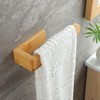 Taozun Towel Holder - Self Adhesive Bamboo Towel Rack, Decorative