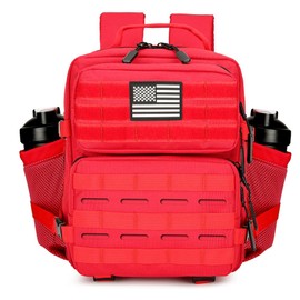 HongXingHai 9L Tactical Assault Backpack Gym Backpack Hiking Travel Backpack Camping Backpack, Red, Small, Tactical Backpacks