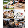 WanshengLe 4 Compartment Stainless Steel Snackle Box 3.82L with Lids
