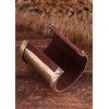 Battle-Merchant Vikings Wide Brass Bangle with Leather Inside Viking Medieval