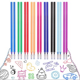 Pack of 18 Legami Refills Compatible with Legami Refills, Erasable Ink Gel Pens, Height 13 cm, Tip 0.7 mm, Refill with Erasable Rollerball Pen, 9 Colours Gel Rollerball Refill