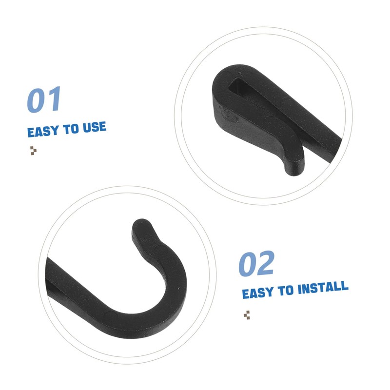 BUGUUYO 12pcs Multi Purpose S Hooks Plastic Clip Hangers for