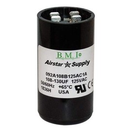 108-130 uF x 110/125 VAC - 11010 Start Capacitor - BMI Replacement # 092A108B125AC1A - Made in The USA