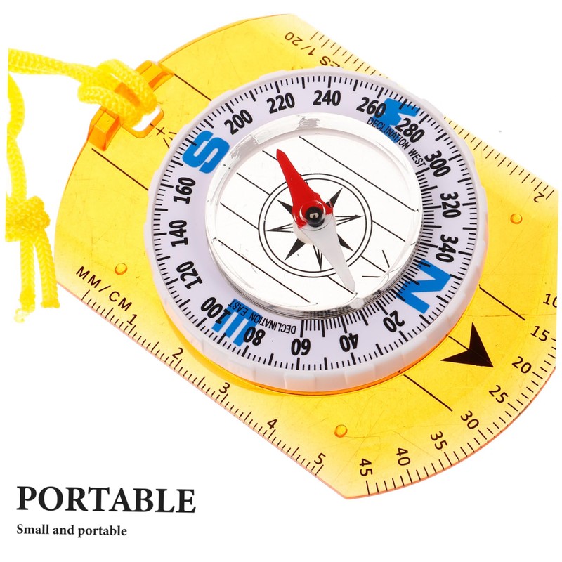 KICHOUSE Orienteering Compass Multi-Function Hiking Tool Ruler and Pointer for