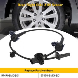 57470SMGE01 ABS Wheel Speed Sensor Rear Right Side ABS Sensor Replacement for Honda Civic 2006 2007 2008 2009 2010 2011 2012, Replaces 57470-SMG-E01