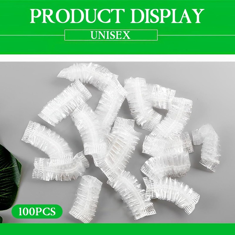 DWFEYOI Duschhauben Kunststoff Duschkappe,Haarhaube Elastische Wasserdichte Duschkappe für Salon,Spa,Reise, Heimgebrauch,Hotel,Dusche