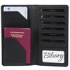 Greenburry BV-PP-20 Leather ID Card Holder Travel Wallet, black