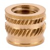 E-Z LOK Threaded Insert for Plastic Tapered Single Vane Brass