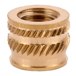 E-Z LOK Threaded Insert for Plastic Tapered Single Vane Brass Thread Inserts 1/4-20 Pack of 50