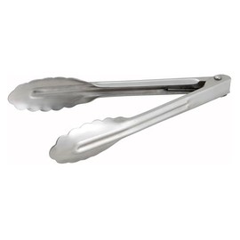 Winco Coiled Spring Heavyweight Stainless Steel Utility Tong, 7-Inch