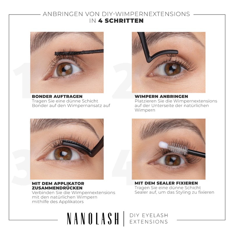 Set for Cluster Eyelashes for DIY Eyelash Extension at Home