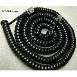 DIY-BizPhones-Southwestern-Bell-Freedom Black 25Ft Long Handset Cord for Southwestern Bell Freedom Phone Curly