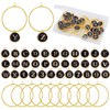 Aylifu 40pcs Golden Wine Glass Charms Rings Drink Marker Identification