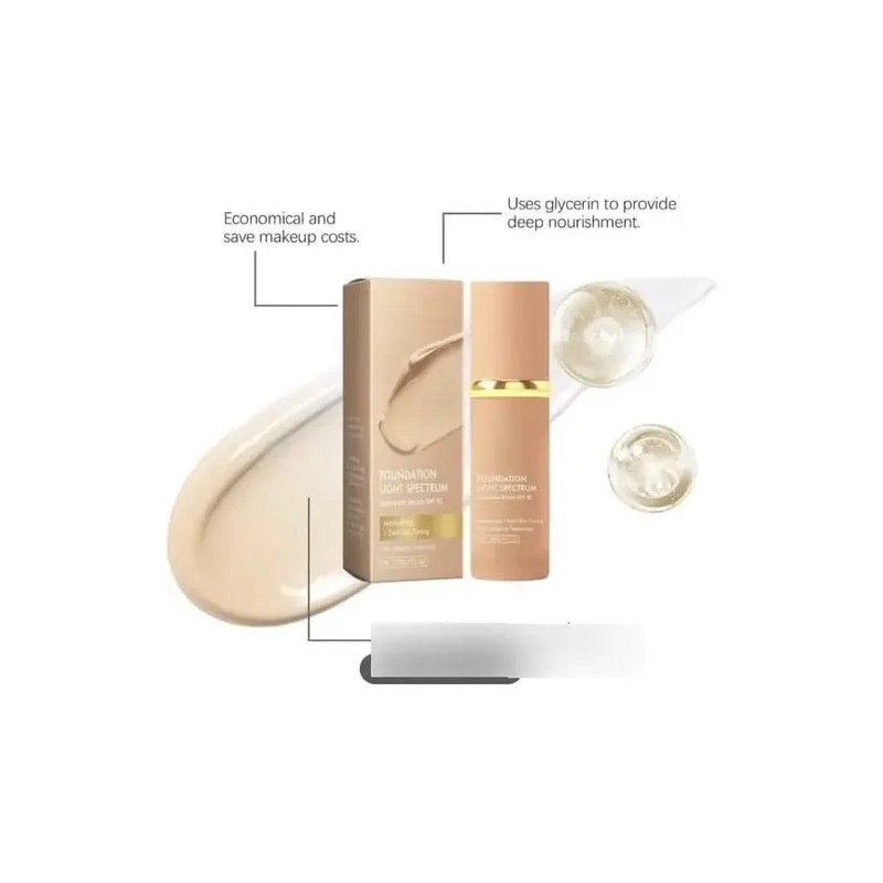 Base Maquillaje Líquida 4 En 1 Spf 50 Serum Hidrata