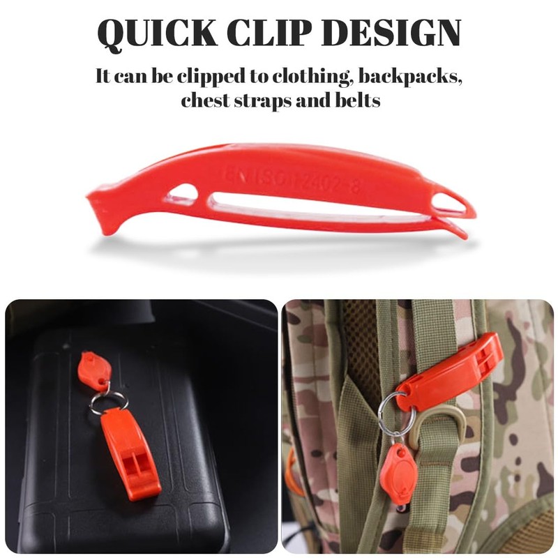 3 Pack Emergency Whistle, Super Loud Safety Whistle with Lanyard,