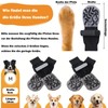 2 Pairs Double-Sided Non-Slip Dog Socks with Adjustable Straps for
