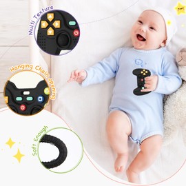 1 Pack Silicone Teethers for Babies 6-12 Months, Teething Toys for Babies 0-6 Months, Remote Teether for Baby, Sensory Toys for Babies,Toddler Infant Girl Boy Gifts