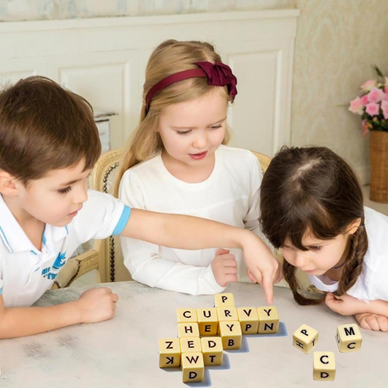 KIYONGCOM Solitaire Dice Word Game - Classic Letter Game for