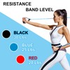 PATIKIL 30Lbs Resistance Bands with Foam Handles Black