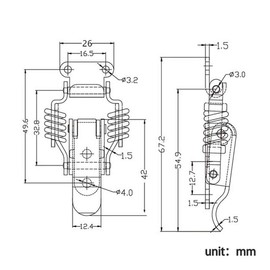 Pack of 4 Stainless Steel Lever Lock Cap Lock Box Lock Lever Lock Heavy Duty Hand Tool Quick Release Metal Holding Capacity Door Bolt for Box, Drawer, Cabinet